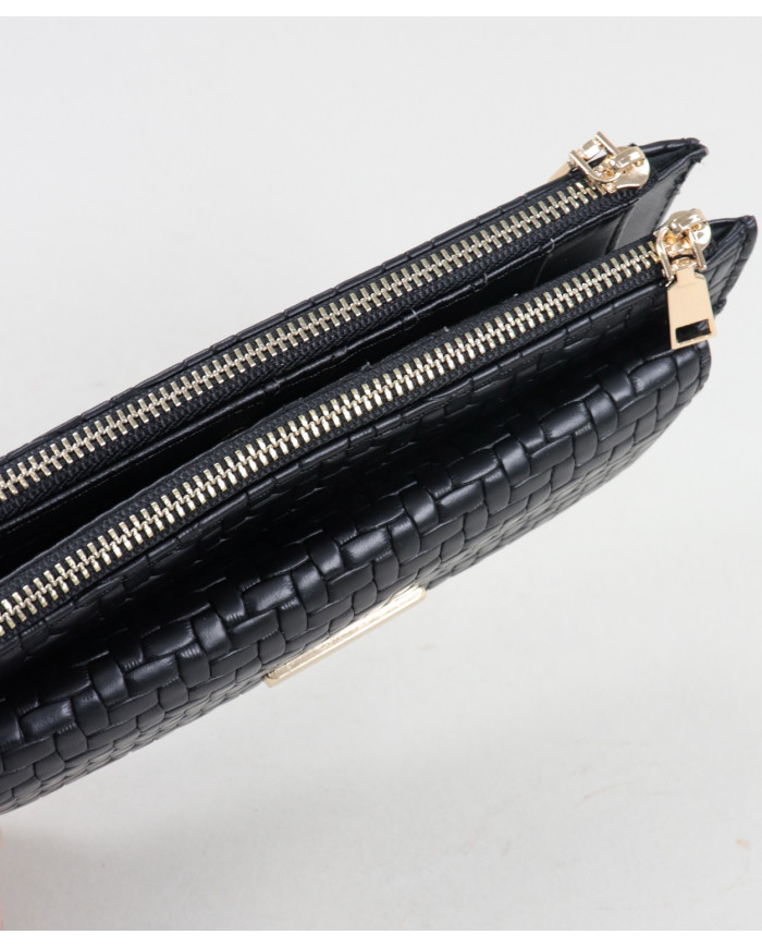 Cartera Negra de Mujeres con Dos Clasps