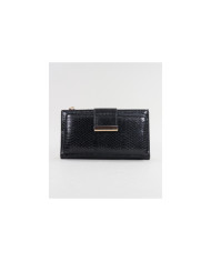 Women's Black Wallet with Various Partitions