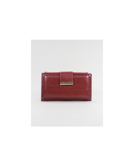 Women's Red Wallet with Various Partitions