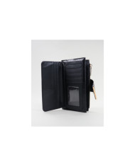 Women's Black Wallet with Various Partitions