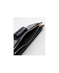 Cartera negra de mujeres con varias particiones