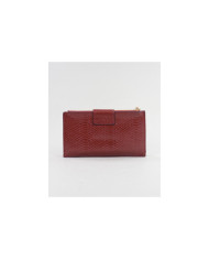 Women's Red Wallet with Various Partitions