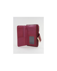 Women's Red Wallet with Various Partitions