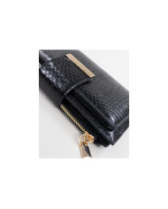 Women's Black Wallet with Various Partitions
