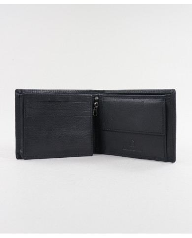 Cartera de cuero negro