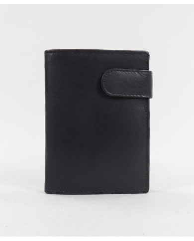 Cartera de cuero negro