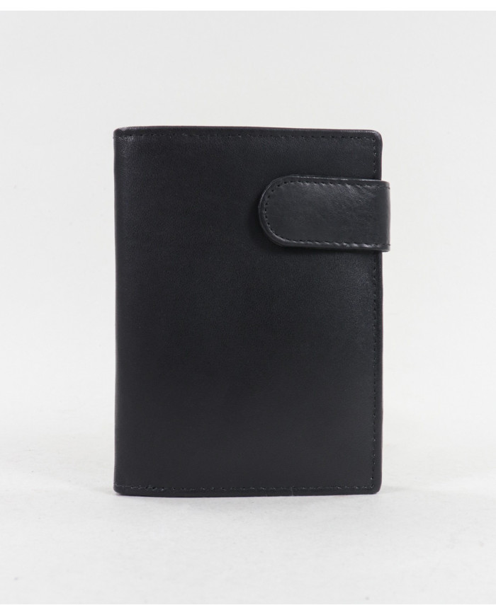 Cartera de cuero negro