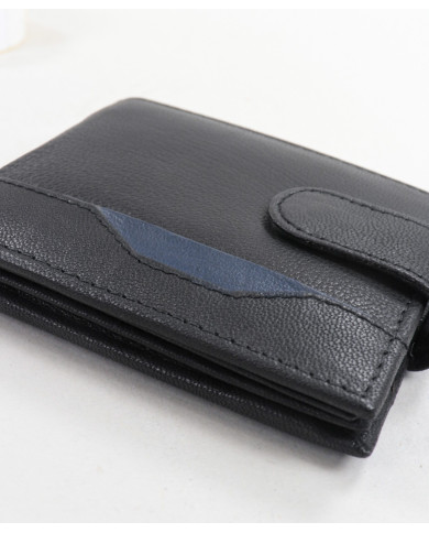 Cartera de cuero negro