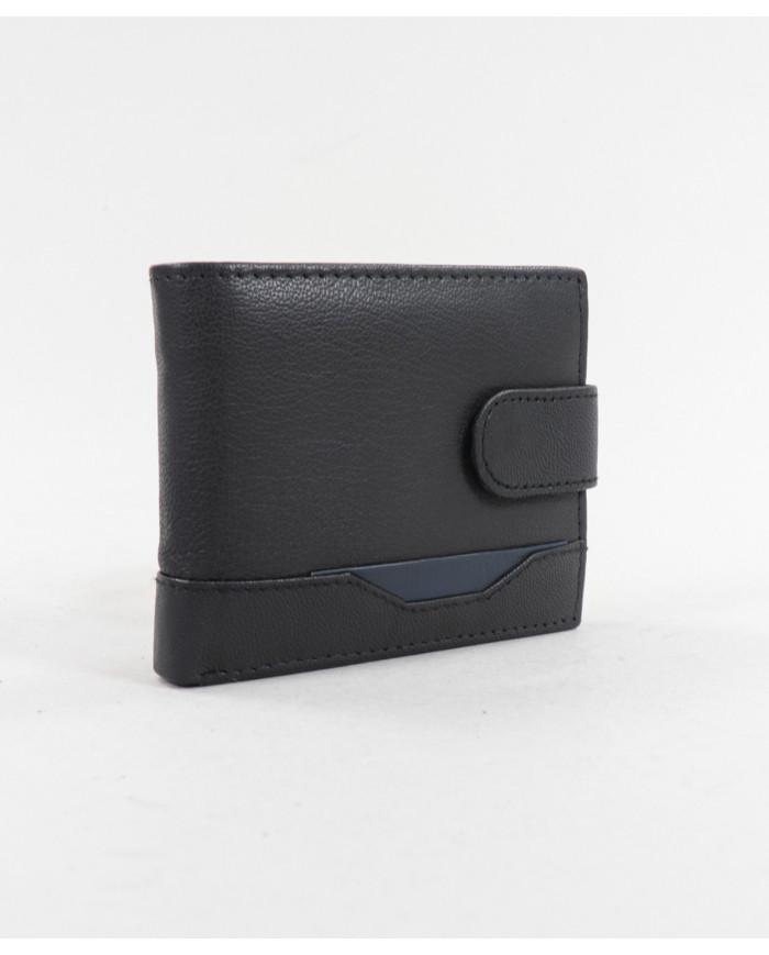 Cartera de cuero negro