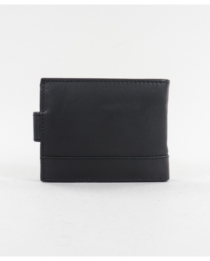 Cartera de cuero negro