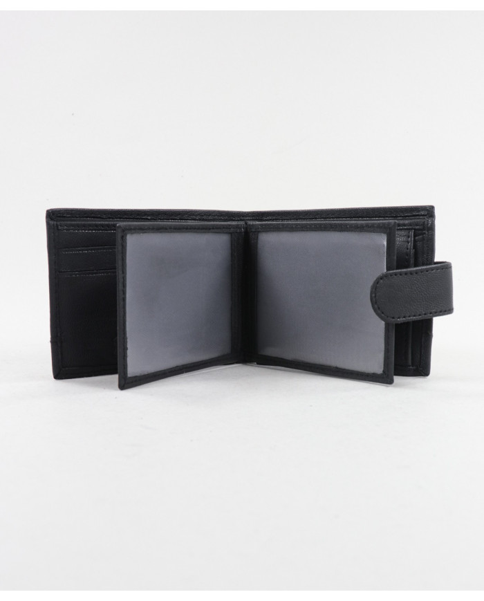 Cartera de cuero negro