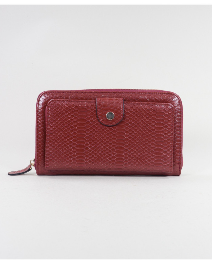 Red Lady Wallet with Texture