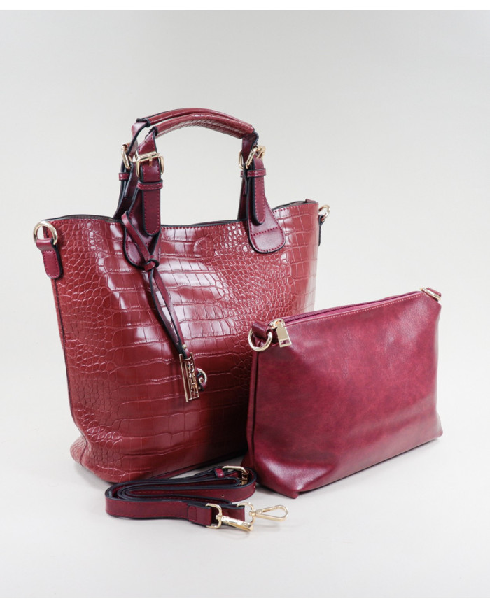 Red Lady Bag Golden Appliques