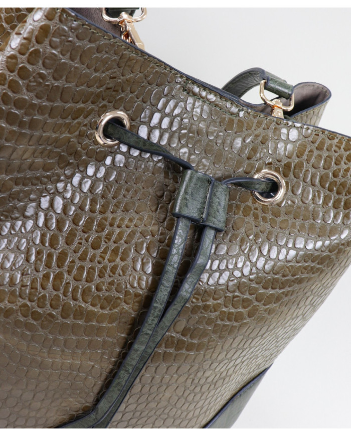 Caso verde de damas con cordón ajustable