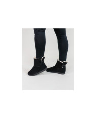 Botas Ginova Pretas Femininas de Pelo com Elástico