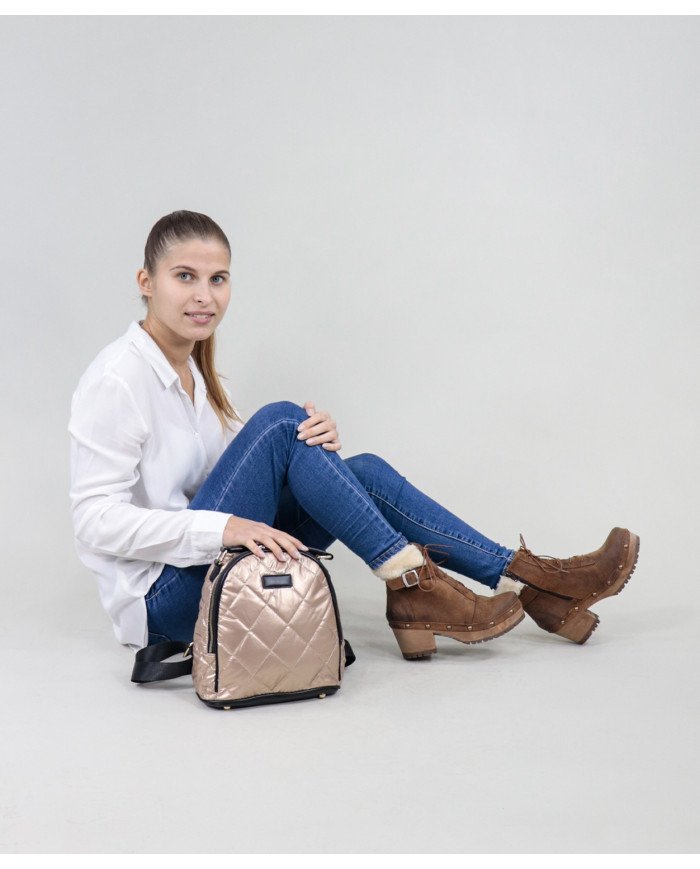 Ladies Gold Backpack Padded