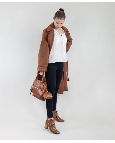 Señoras Camel Bag con Mini Wallet