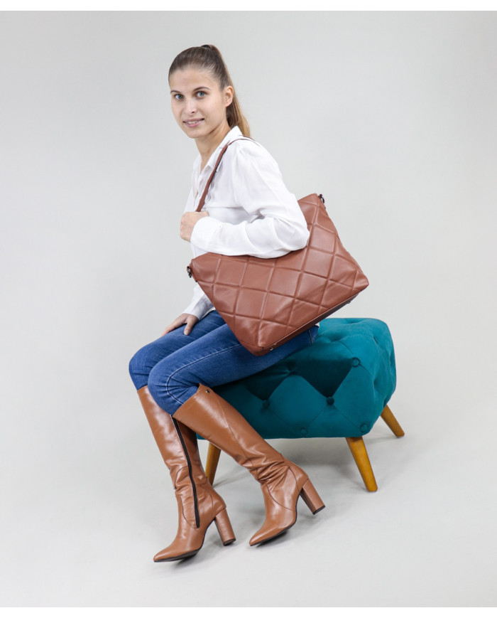 Lady Camel Bolsa con Manijas en Cadenas