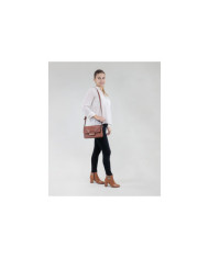 Lady Camel Bag with Leopard Scarf