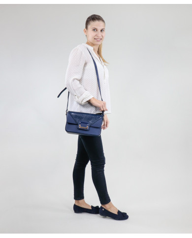 Maleta azul de Lady con botón de imán