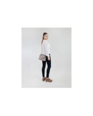 Chicas Taupe Bolsa con costuras
