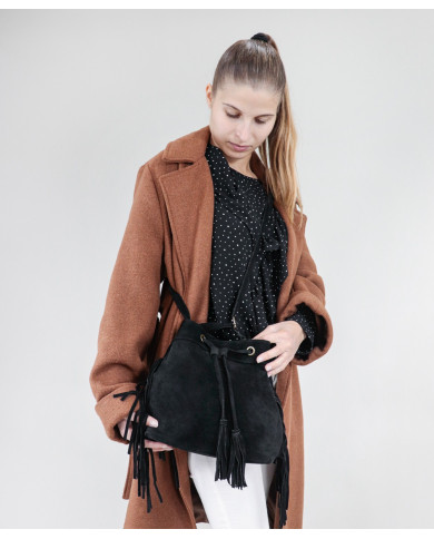 Lady's Black Suitcase with Oranges