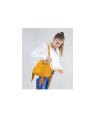 Bolso de la señora amarilla con naranjas