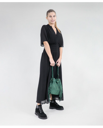 Lady's Green Bag with Oranges