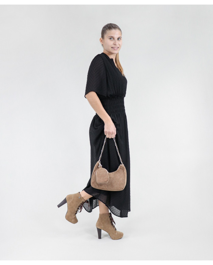 Mala Taupe de Senhora com Bolsinha