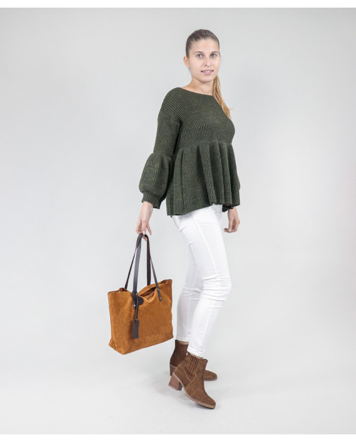 Camel de Senhora Shopper in Skin