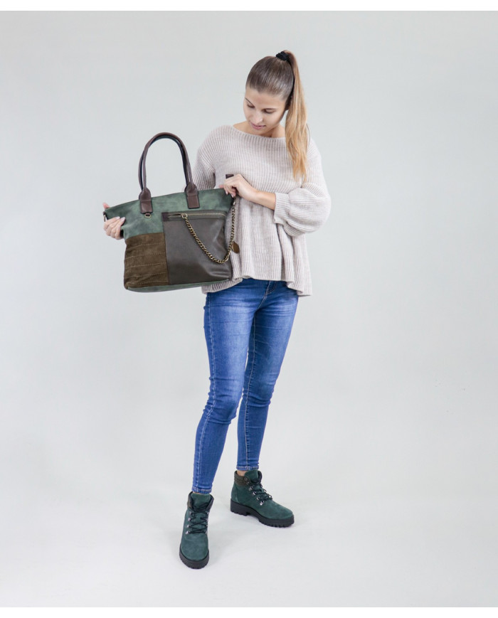 Green Lady Shopper Bolsa con cadena