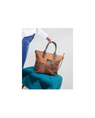 Camel Lady Shopper Bag with Chain