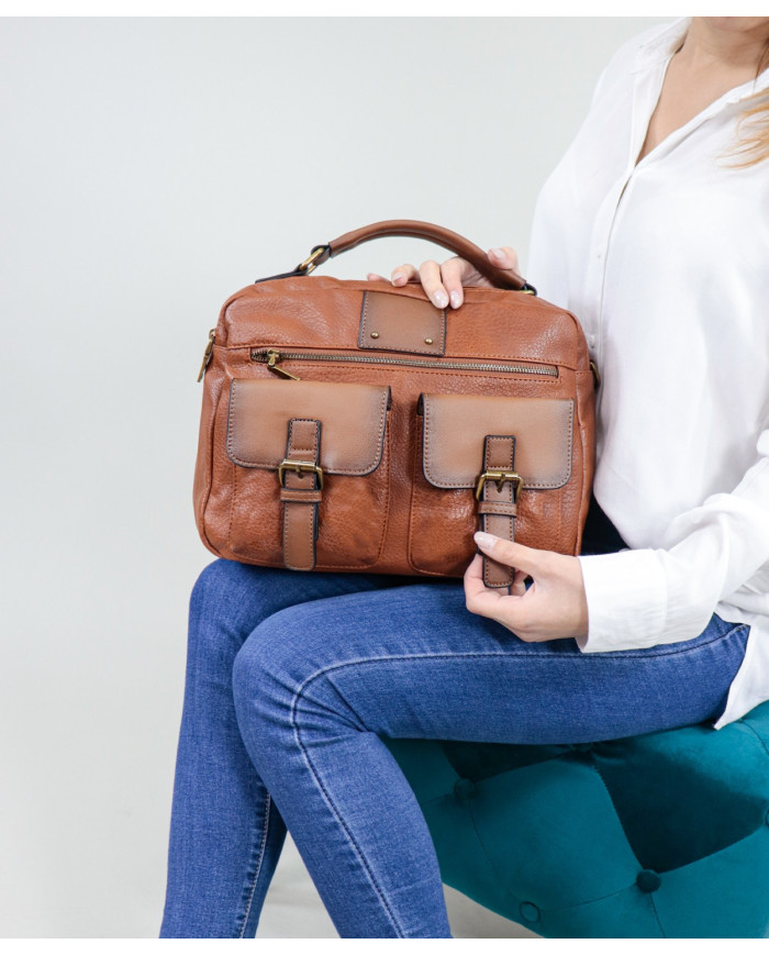 Mala Camel de Senhora com Várias Divisórias