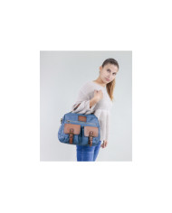 Blue Lady Suitcase with Various Partitions