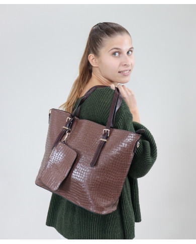 Mala Castanha de Senhora com Bolsa