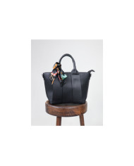 Lady's Black Suitcase with Scarf