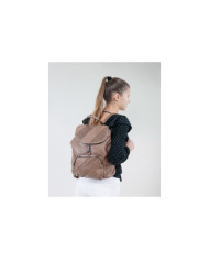 Ladies Taupe backpack with Pocket on the Front