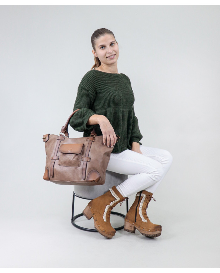 Ladies' Taupe Bag Shopper