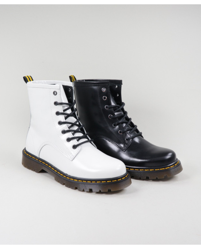 Botas Militares Ginova Femininas em Pele