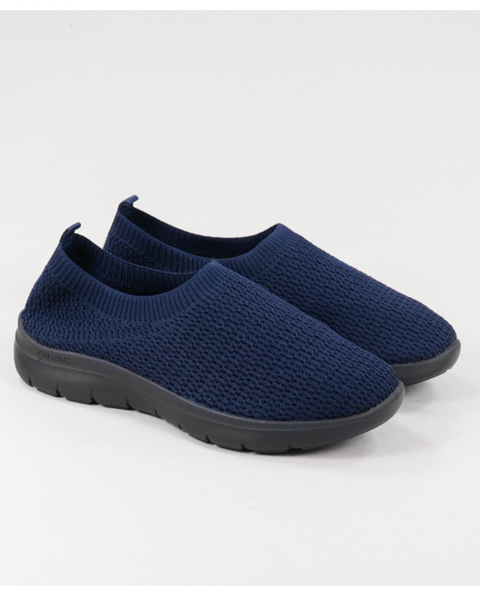 Blue Comfort Trainers in Ginova Mesh