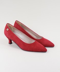 Stilettos Vermelho de Senhora de Tacão Baixo Ginova