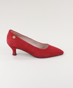 Stilettos Vermelho de Senhora de Tacão Baixo Ginova