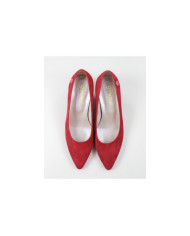 Stilettos Vermelho de Senhora de Tacão Baixo Ginova