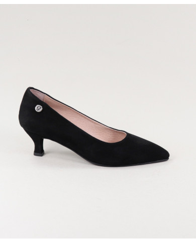 Stilettos Pretas de Senhora de Tacão Baixo Ginova