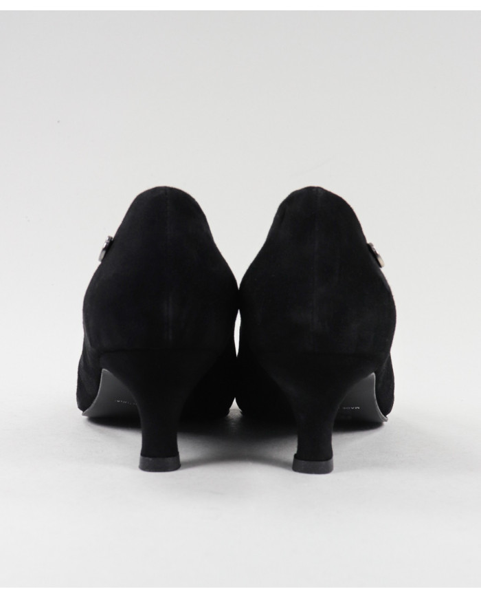 Stilettos Pretas de Senhora de Tacão Baixo Ginova