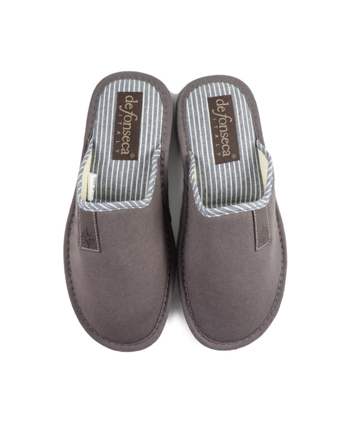 Men's Room Slippers Gray DeFonseca Nautical Style