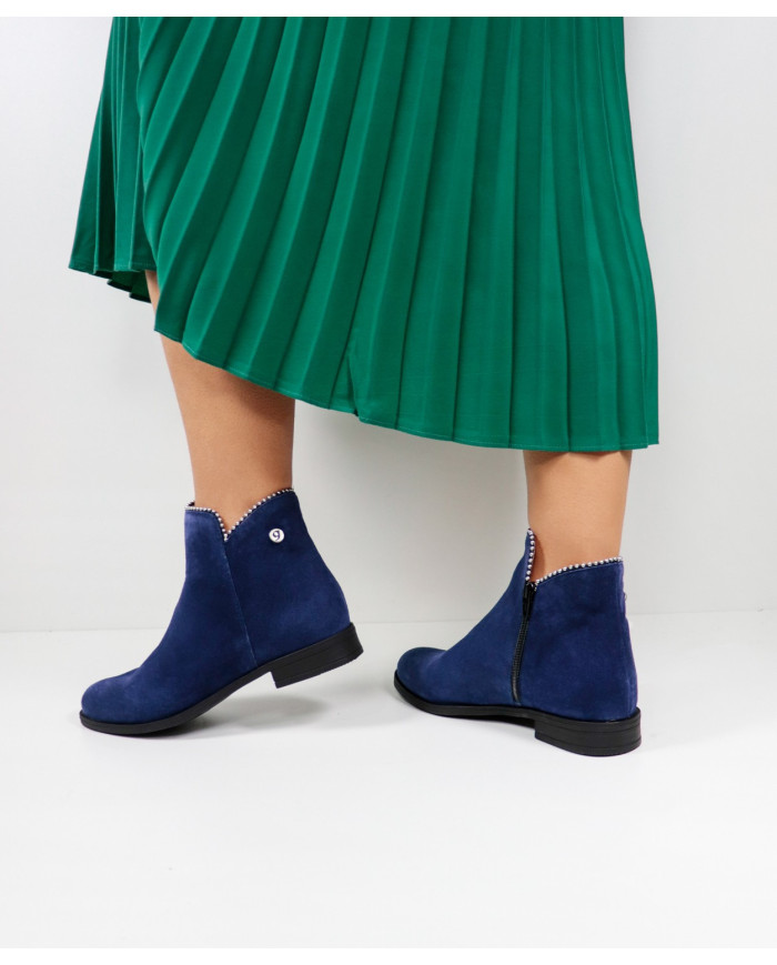 Blue Boots Rasas Ginova with Rebordo Decorated