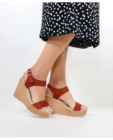 Red Sandals by Mrs. Ginova in Cunha