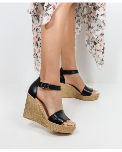 Sandalias de Senhora Ginova con cinta grabada