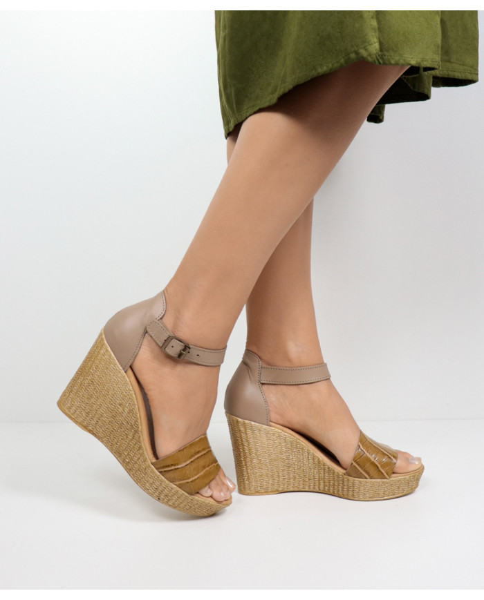 Sandalias de Senhora Ginova con cinta grabada